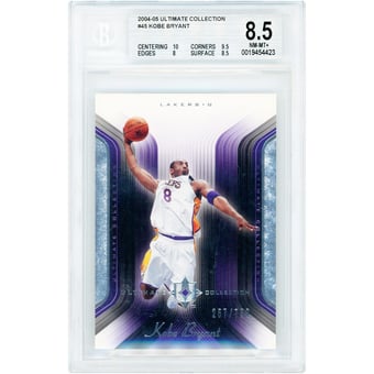 Kobe Bryant Los Angeles Lakers 2004-05 Upper Deck Ultimate Collection #45 #257/750 BGS Authenticated 8.5 Card - 10,9.5,8,8.5 Subgrades