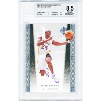 Kobe Bryant Los Angeles Lakers 2006-07 Upper Deck Ultimate Collection #57 #108/499 BGS Authenticated 8.5 Card - 9.5,9,7.5,9.5 Subgrades