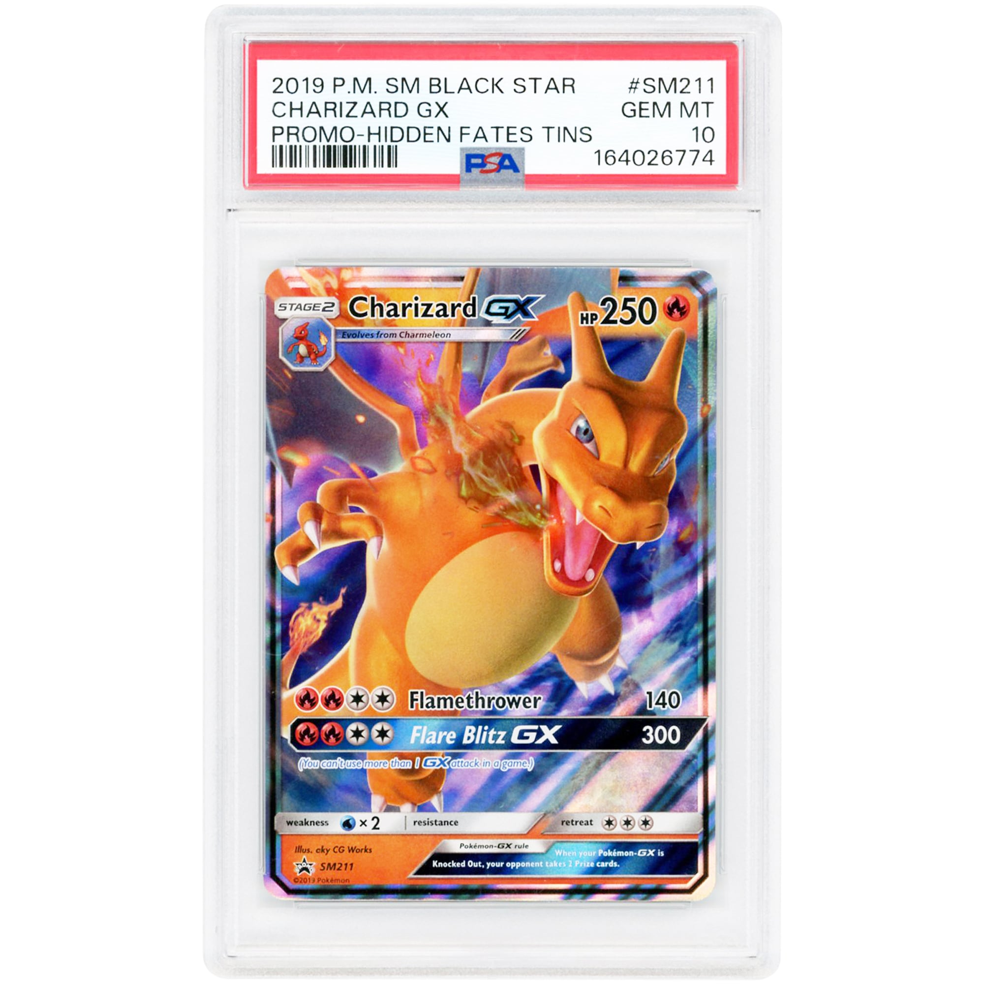 Charizard GX 2019 Pokemon Sun & Moon Promo #SM211 PSA Authenticated 10 Card
