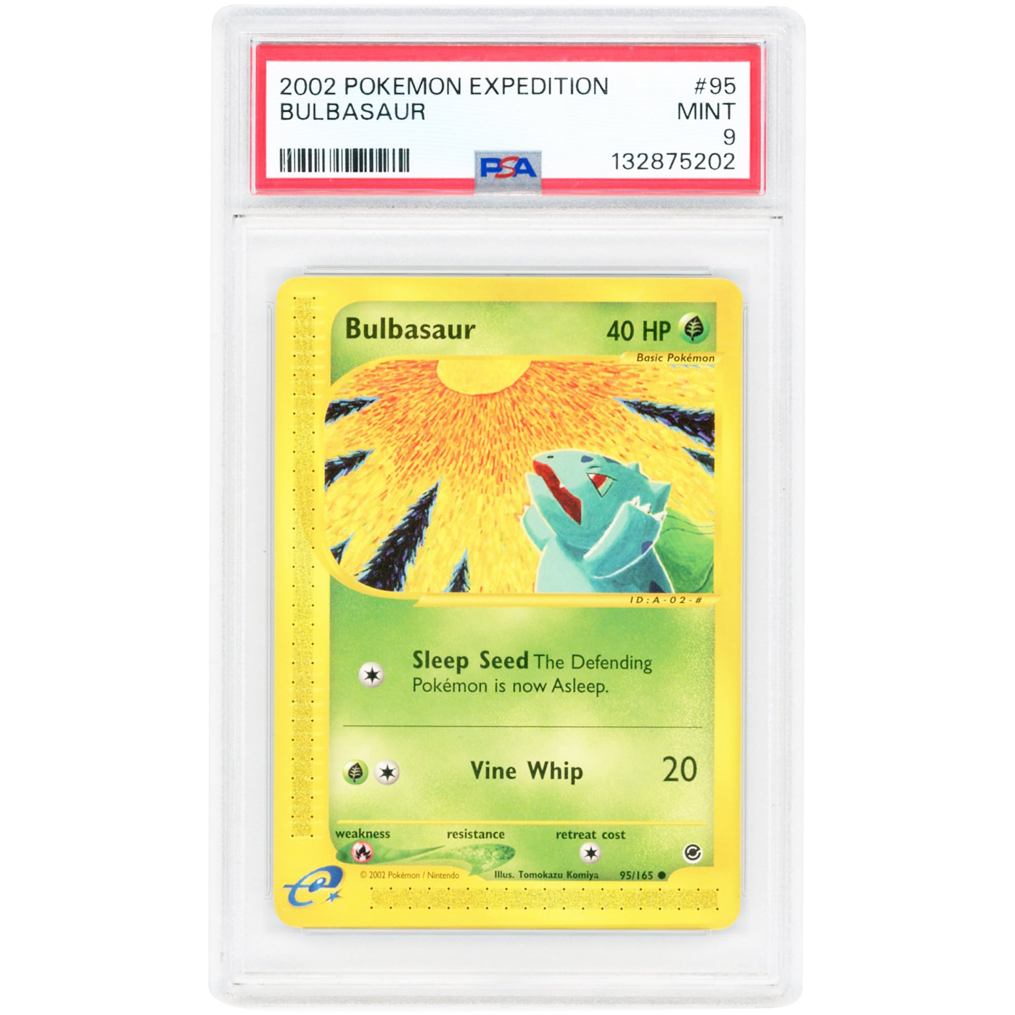 Bulbasaur 2002 Pokemon Expedition Common #95 PSA Authenticated 9 Card