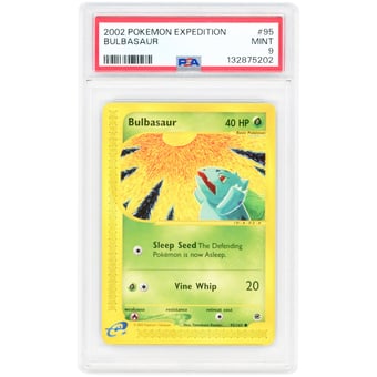 Bulbasaur 2002 Pokemon Expedition Common #95 PSA Authenticated 9 Card