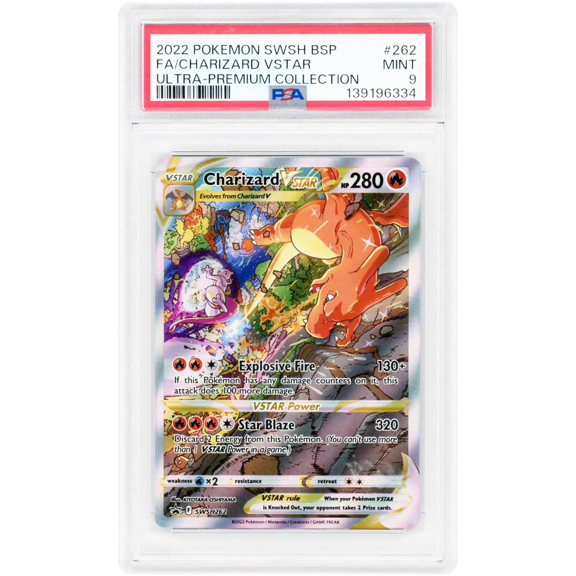 Charizard VSTAR 2022 Pokemon Sword & Shield Promo #SWSH262 PSA Authenticated 9 Card