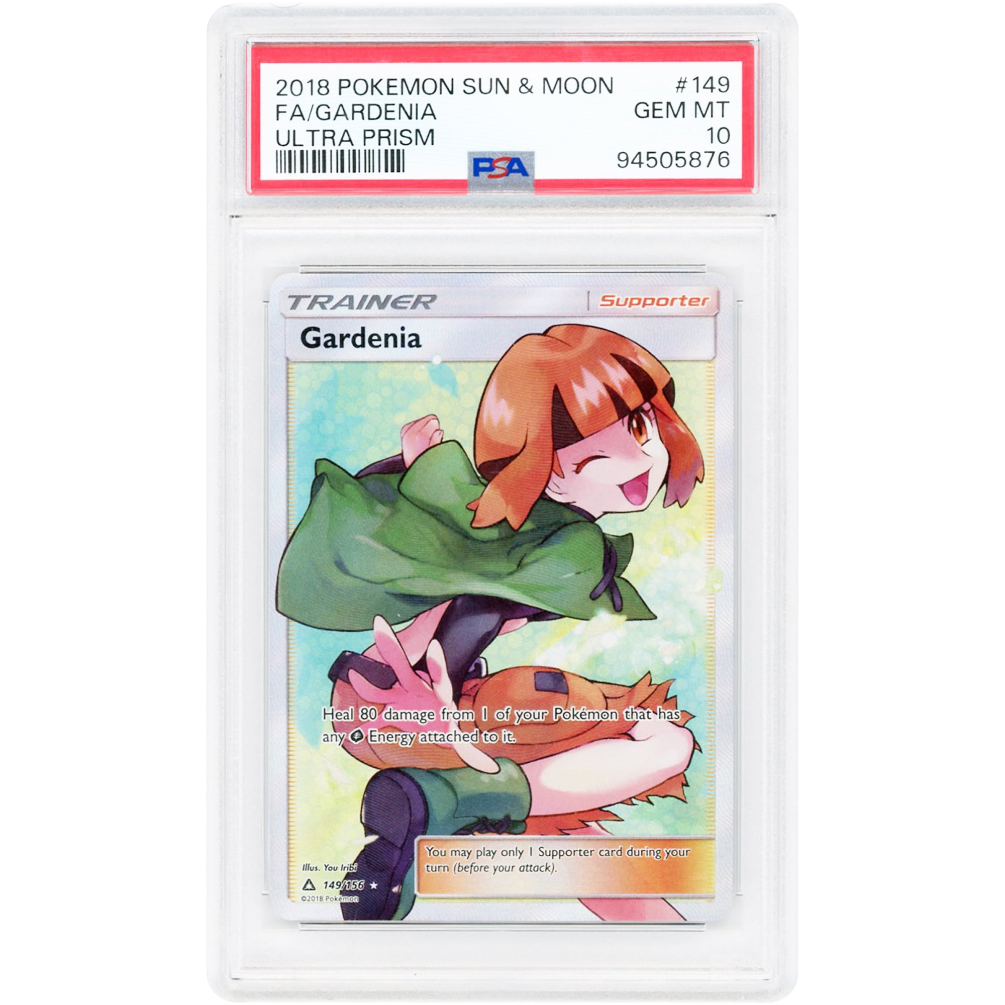 Gardenia 2018 Pokemon Ultra Prism Ultra Rare #149 PSA Authenticated 10 Card