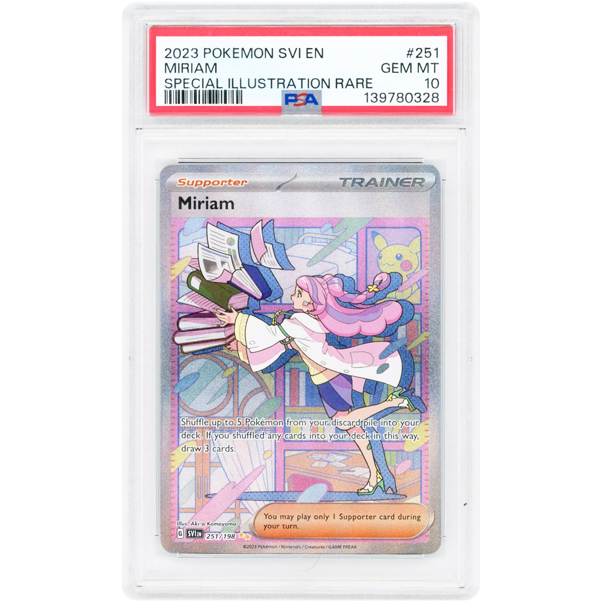 Miriam 2023 Pokemon Scarlet & Violet Base Set Special Illustration Rare #251 PSA Authenticated 10 Card