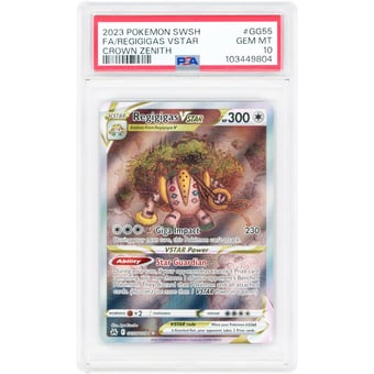 Regigigas VSTAR 2023 Pokemon Crown Zenith Galarian Gallery Ultra Rare #GG55 PSA Authenticated 10 Card