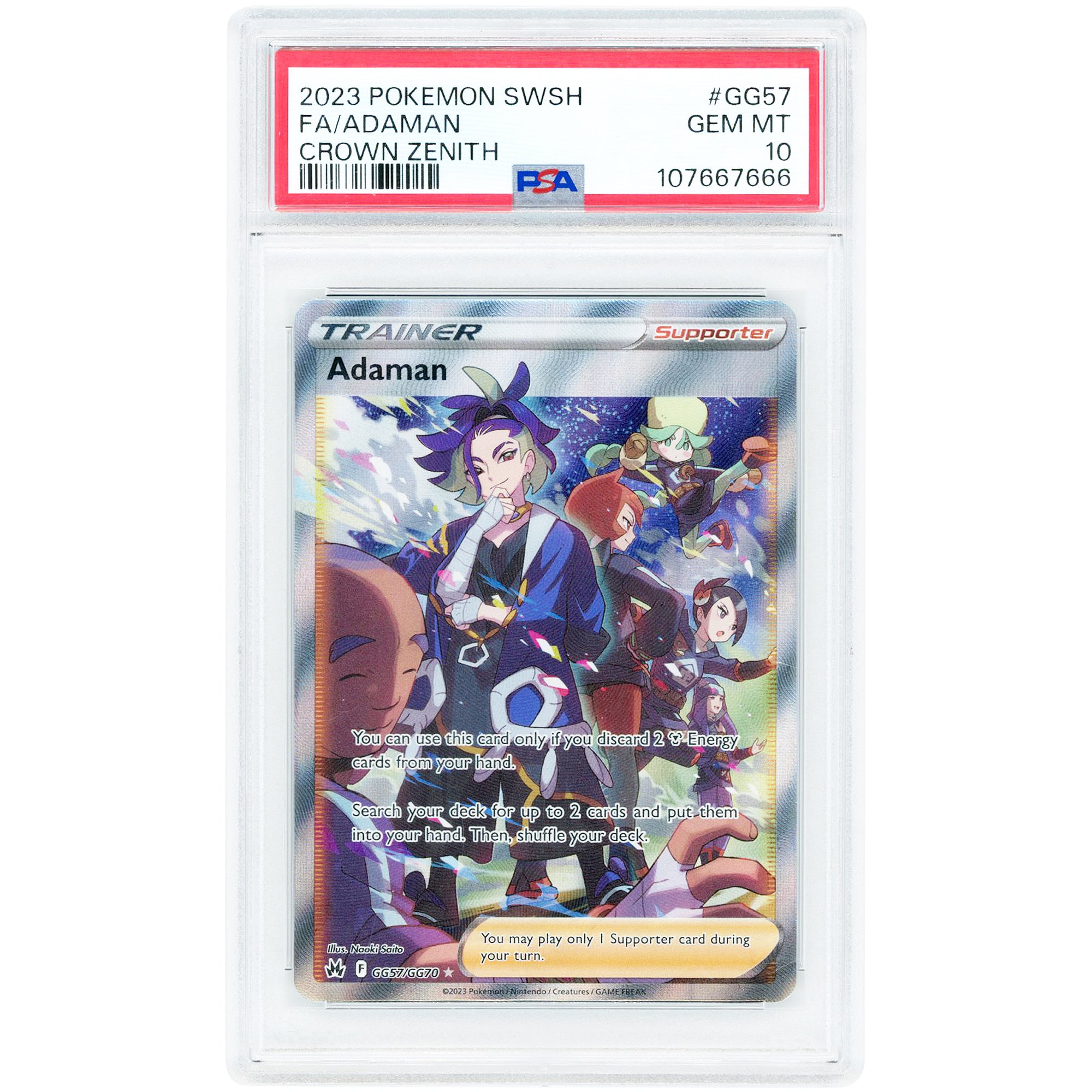 Adaman 2023 Pokemon Crown Zenith Galarian Gallery Ultra Rare #GG57 PSA Authenticated 10 Card