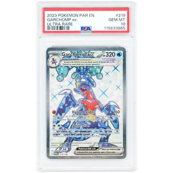 Garchomp ex 2023 Pokemon Paradox Rift Ultra Rare #219 PSA Authenticated 10 Card