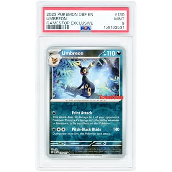 Umbreon 2023 Pokemon Scarlet & Violet GameStop Exclusive #130 PSA Authenticated 9 Card