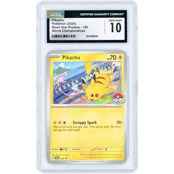 Pikachu 2024 Pokemon Scarlet & Violet Black Star Promos #190 CGC Authenticated Card