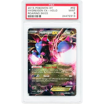 Hydreigon EX 2015 Pokemon Roaring Skies Ultra Rare #62 PSA Authenticated 9 Card