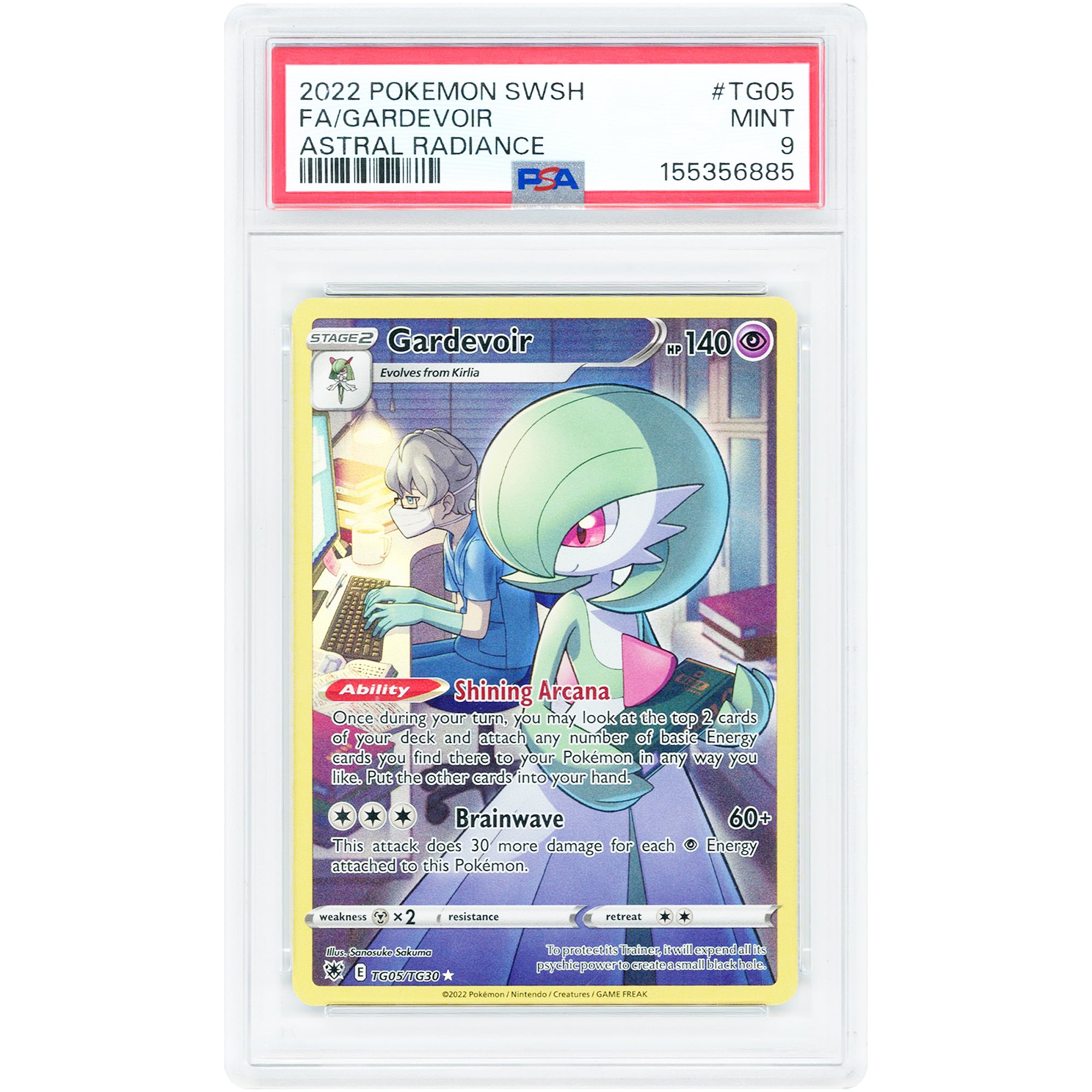 Gardevoir 2022 Pokemon Astral Radiance Trainer Gallery Ultra Rare #TG05 PSA Authenticated 9 Card