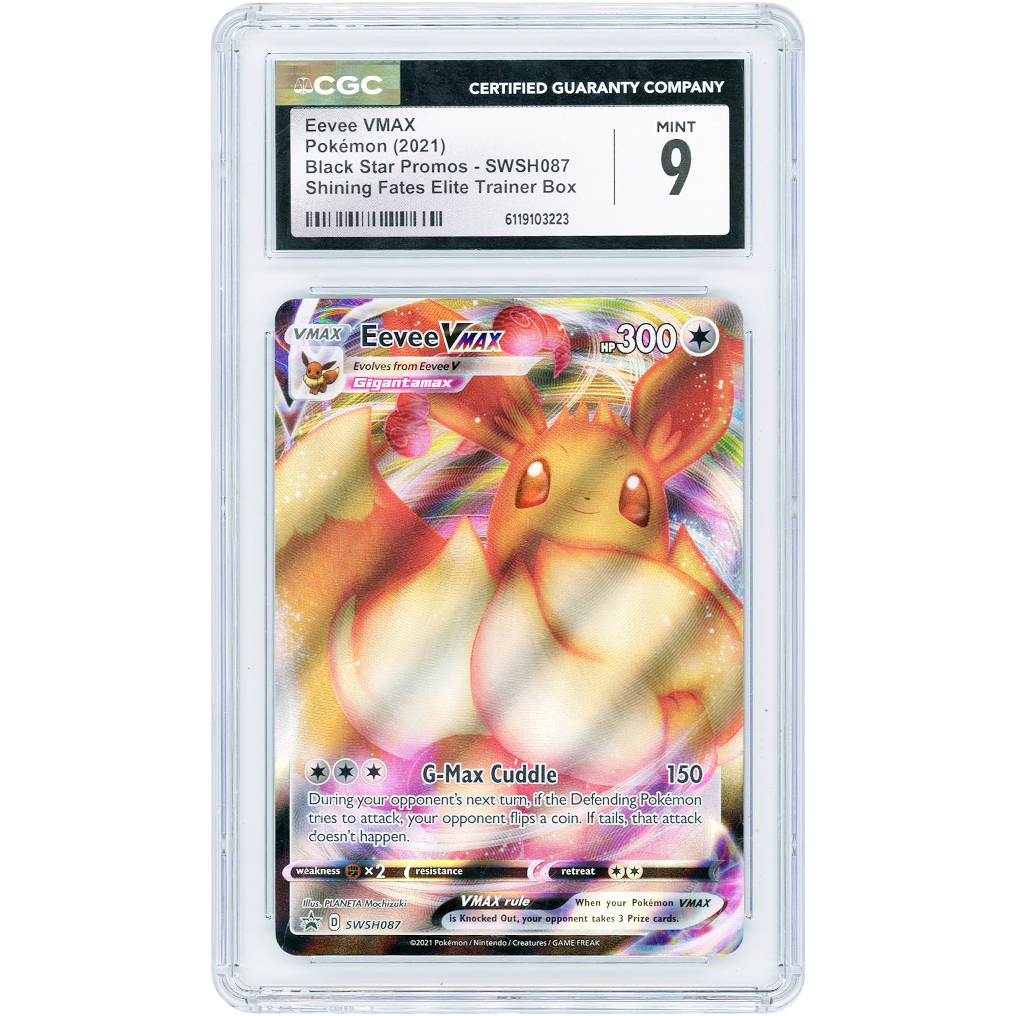 Eevee VMAX 2021 Pokemon Sword & Shield Promo #SWSH087 CGC Authenticated 9 Card