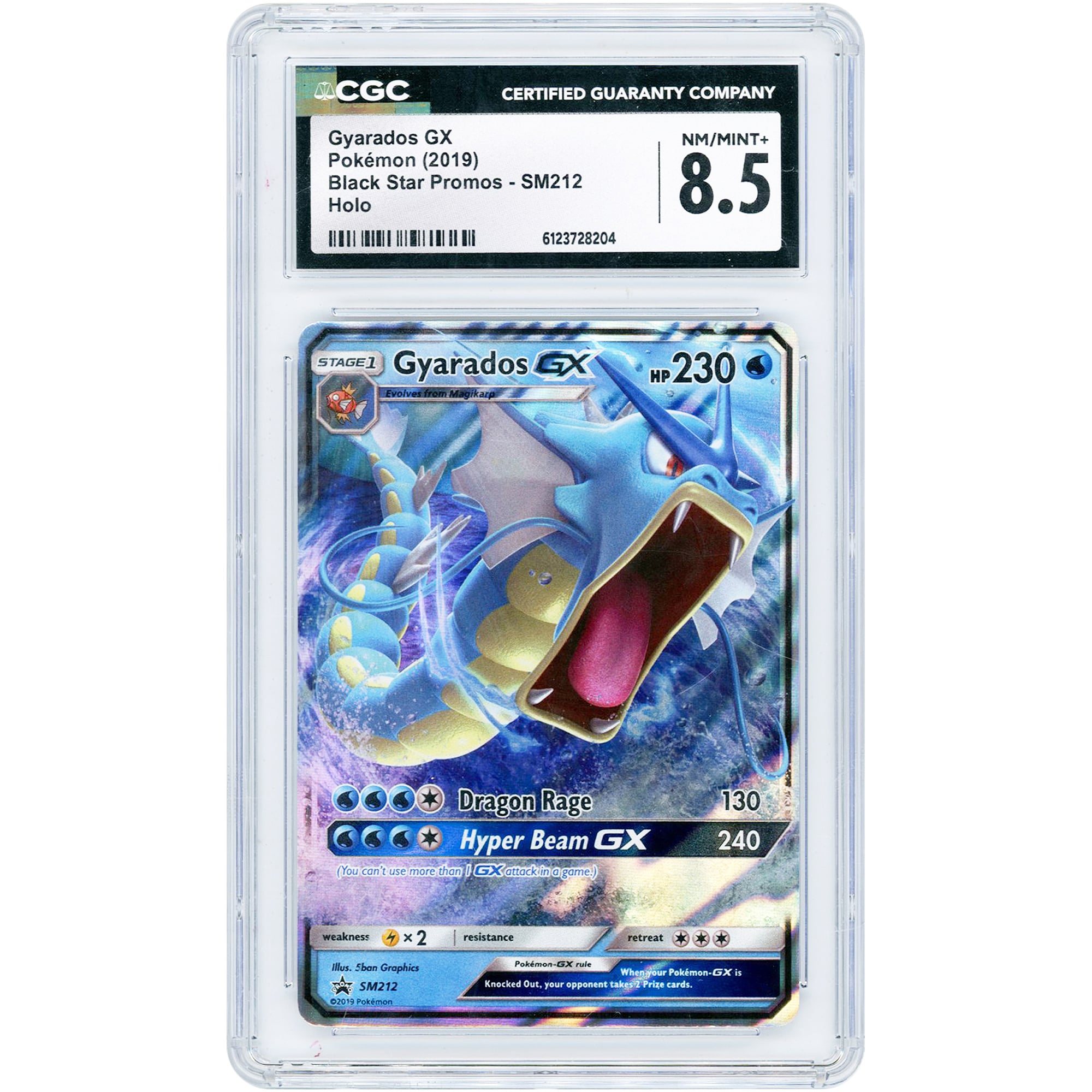 Gyarados GX 2019 Pokemon Sun & Moon Promo #SM212 CGC Authenticated 8.5 Card