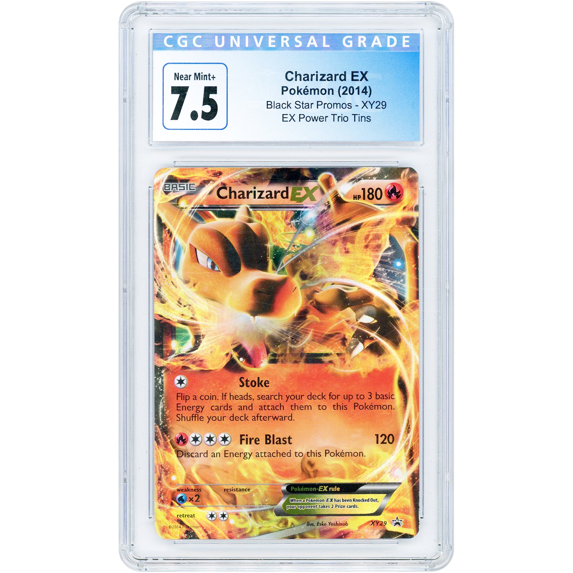 Charizard EX 2014 Pokemon XY Black Star Promos #XY29 CGC Authenticated 7.5 Card