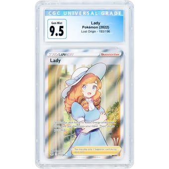 Lady 2022 Pokemon Lost Origin Ultra Rare #193 CGC Authenticated 9.5 Card