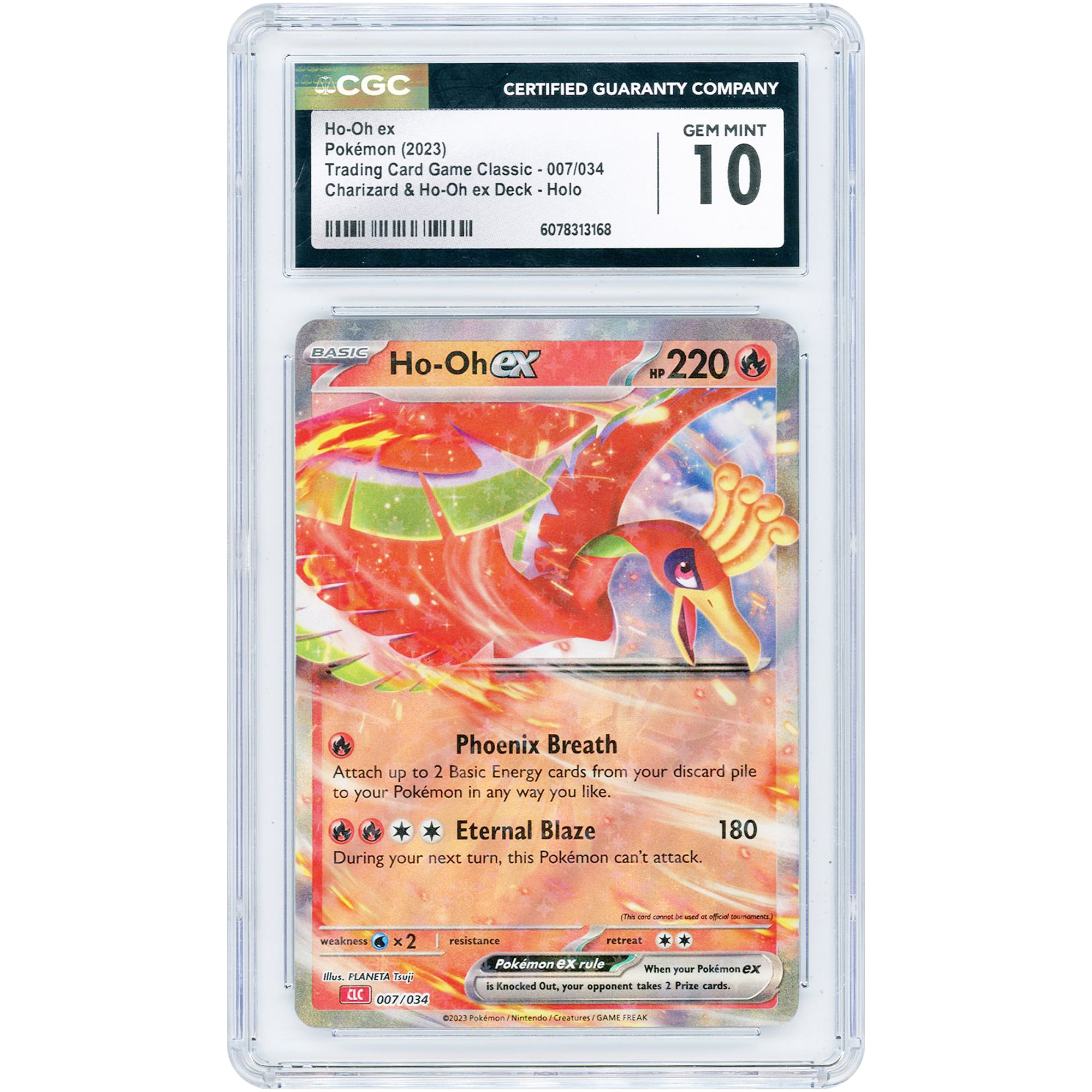 Ho-oh 2023 Pokemon Trading Card Game Classic Collection #7 CGC Authenticated 10 Card