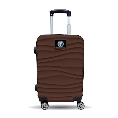 MOJO New York City FC Brown Carry-On Hardcase Spinner Luggage MOJO New York City FC Brown Carry-On Hardcase Spinner Luggage