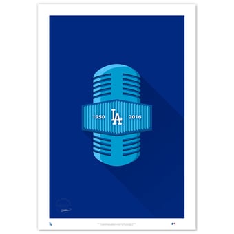 Los Angeles Dodgers Limited Edition 24" x 36" Minimalist Broadcaster Art Print