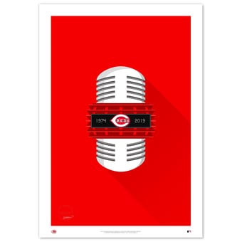 Cincinnati Reds Limited Edition 24" x 36" Minimalist Broadcaster Art Print