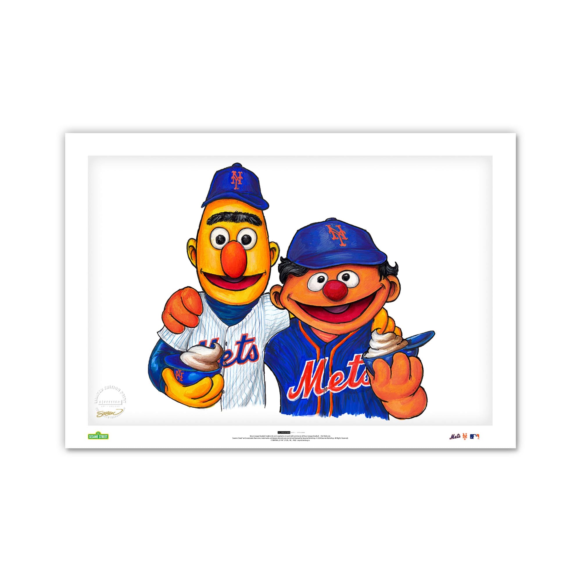 New York Mets Limited Edition 24" x 36" Sesame Street Art Print