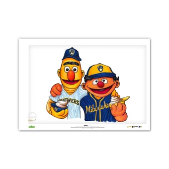 Milwaukee Brewers Limited Edition 24" x 36" Sesame Street Art Print
