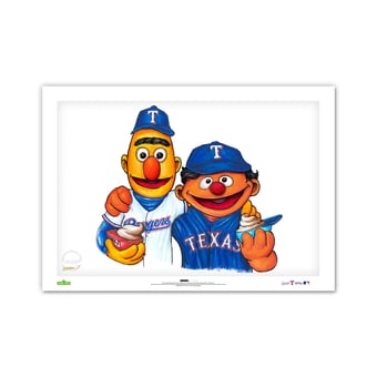 Texas Rangers Limited Edition 24" x 36" Sesame Street Art Print