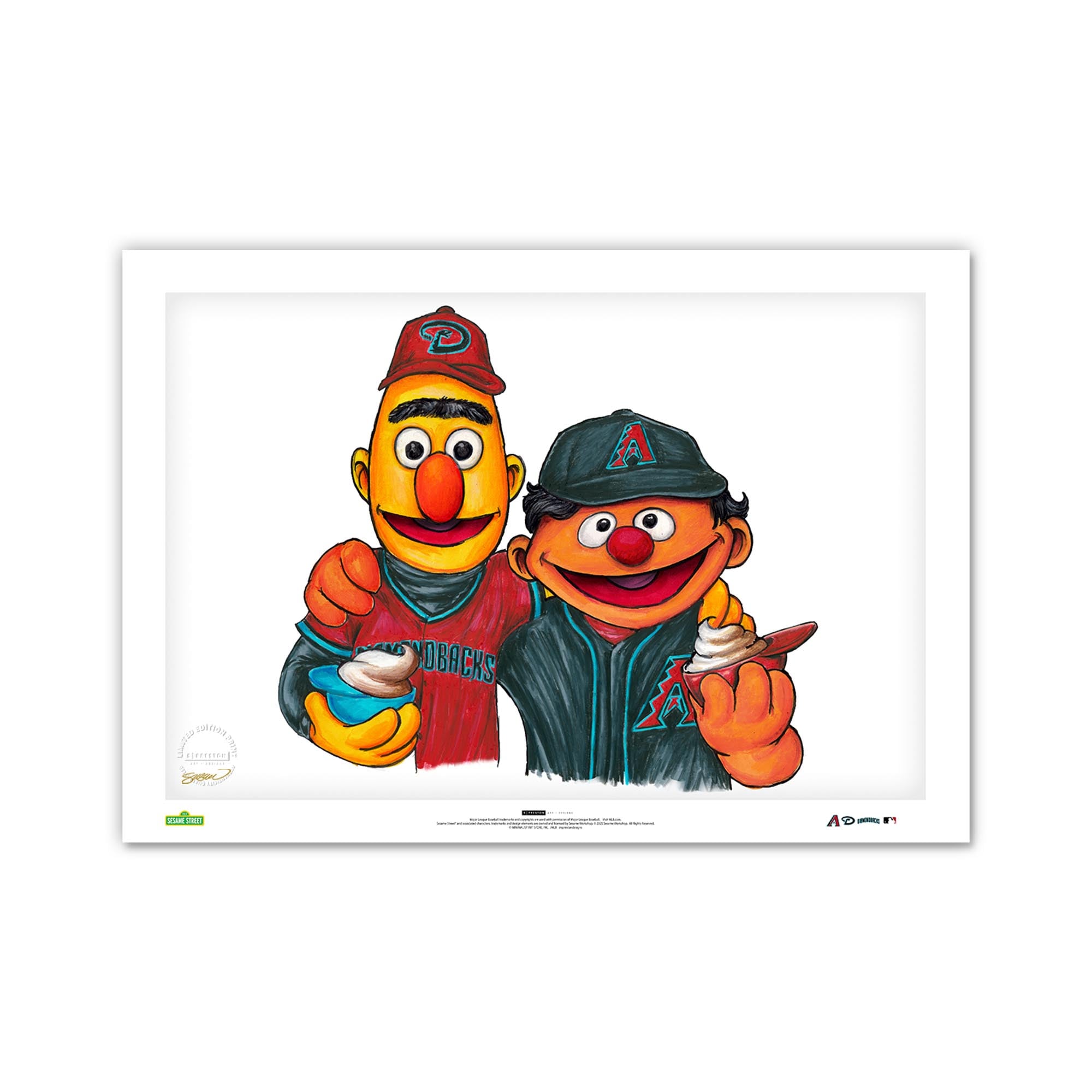 Arizona Diamondbacks Limited Edition 24" x 36" Sesame Street Art Print