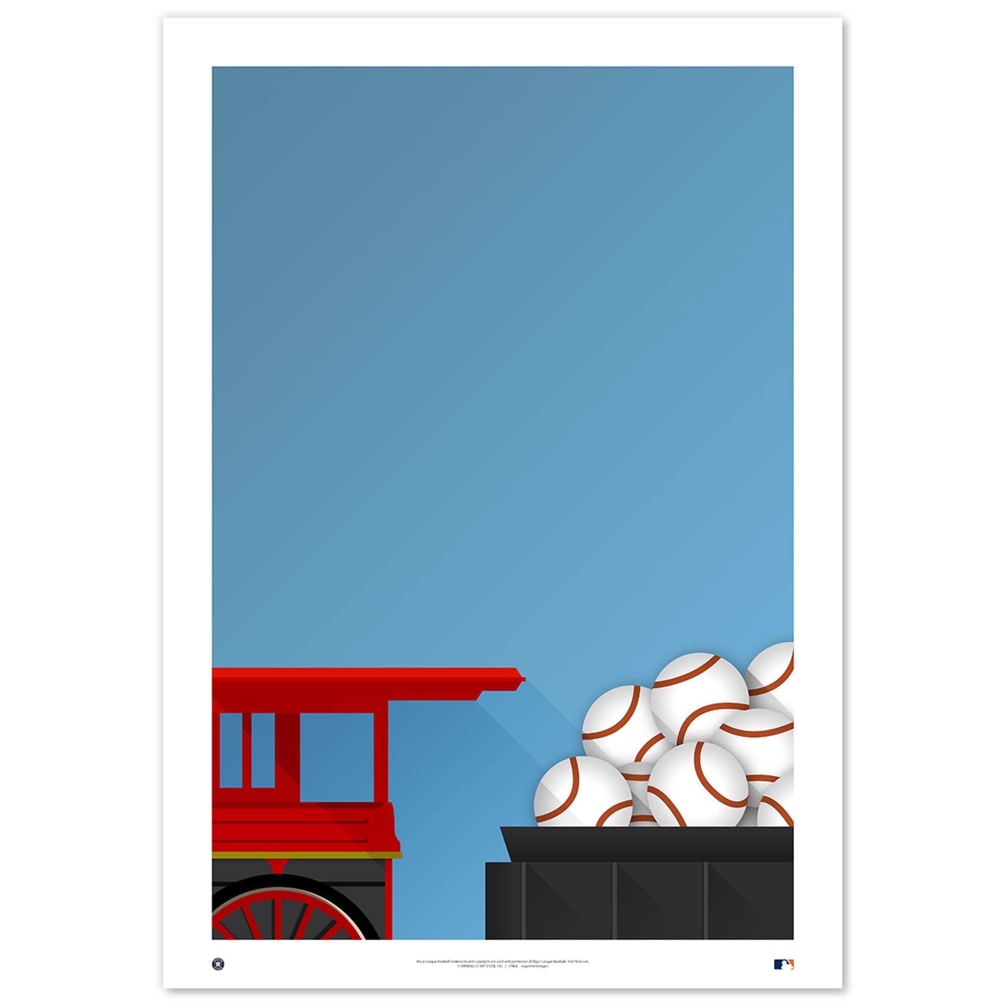 Houston Astros 14" x 20" Minimalist Stadium Art Print