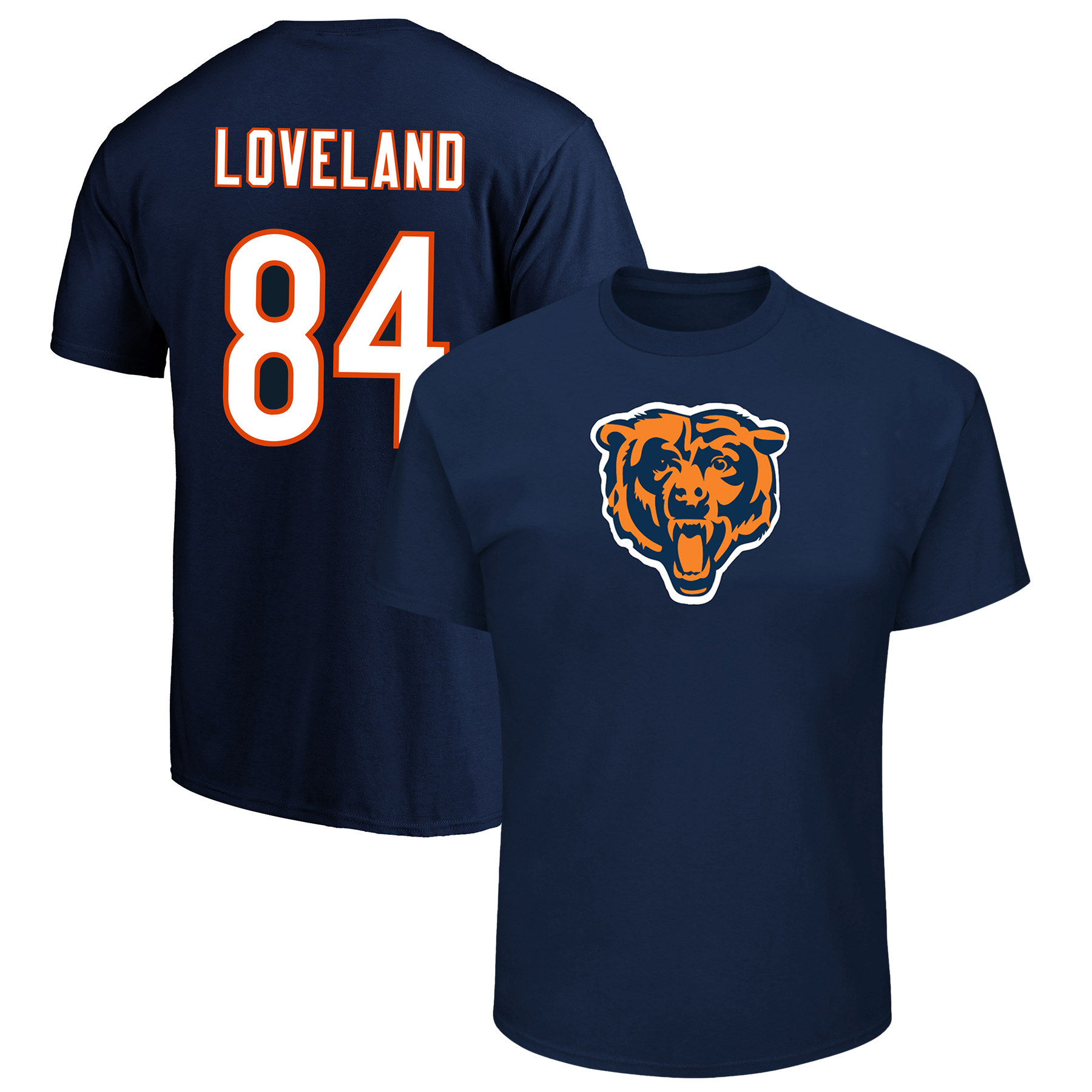 Men's Fanatics Colston Loveland Navy Chicago Bears Big & Tall T-Shirt