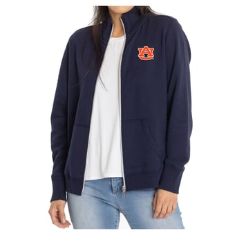 Women's Navy Auburn Tigers Fallon Full-Zip Jacket