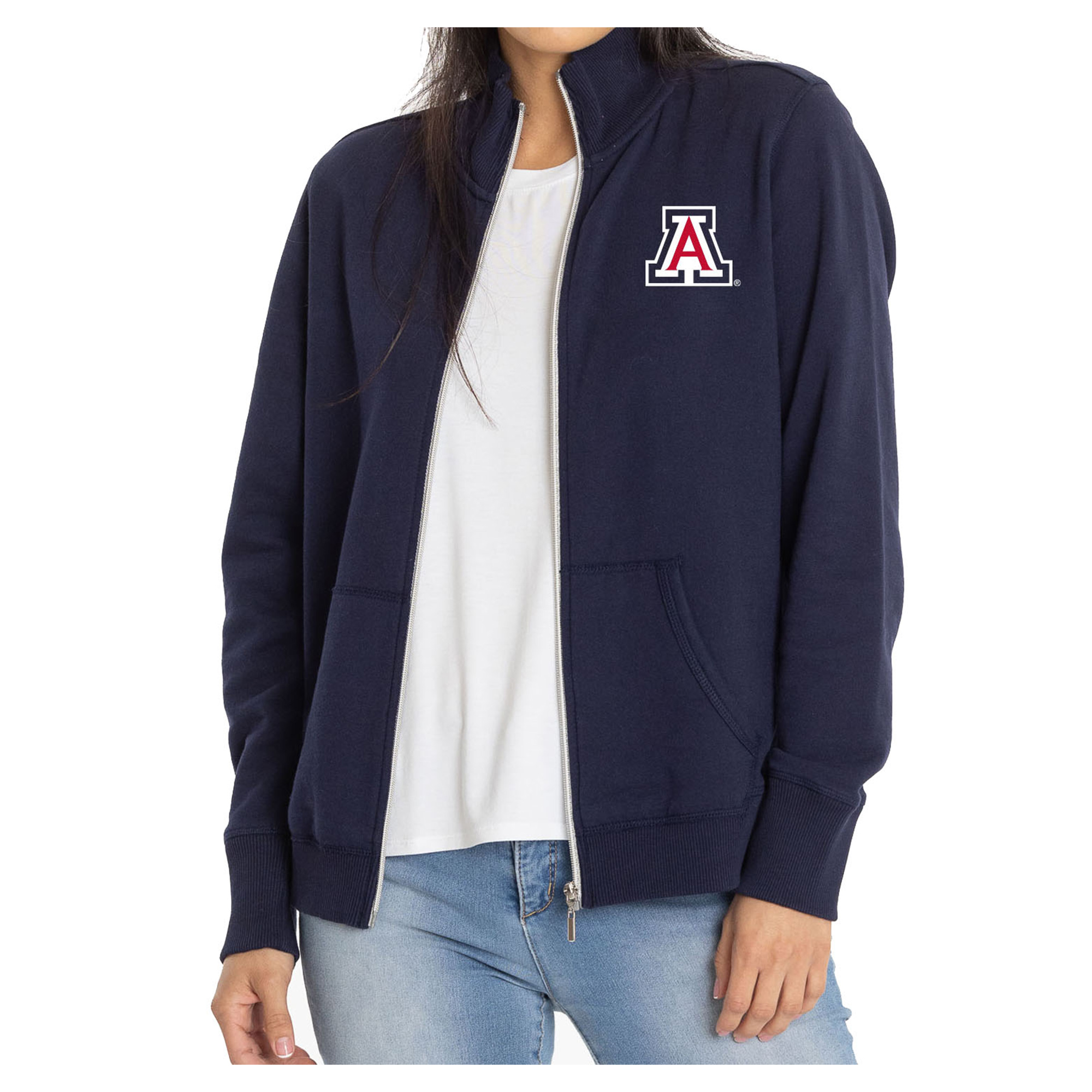 Women's Navy Arizona Wildcats Fallon Full-Zip Jacket