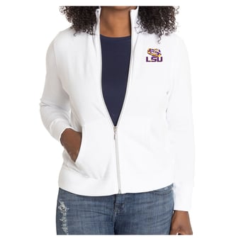 Women's White LSU Tigers Fallon Full-Zip Jacket