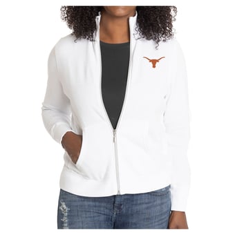 Women's White Texas Longhorns Fallon Full-Zip Jacket