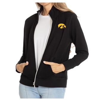 Women's Black Iowa Hawkeyes Fallon Full-Zip Jacket