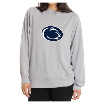 Women's Flying Colors Apparel Gray Penn State Nittany Lions Rylee Raglan Long Sleeve T-Shirt