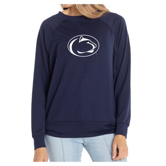 Women's Flying Colors Apparel Navy Penn State Nittany Lions Rylee Raglan Long Sleeve T-Shirt