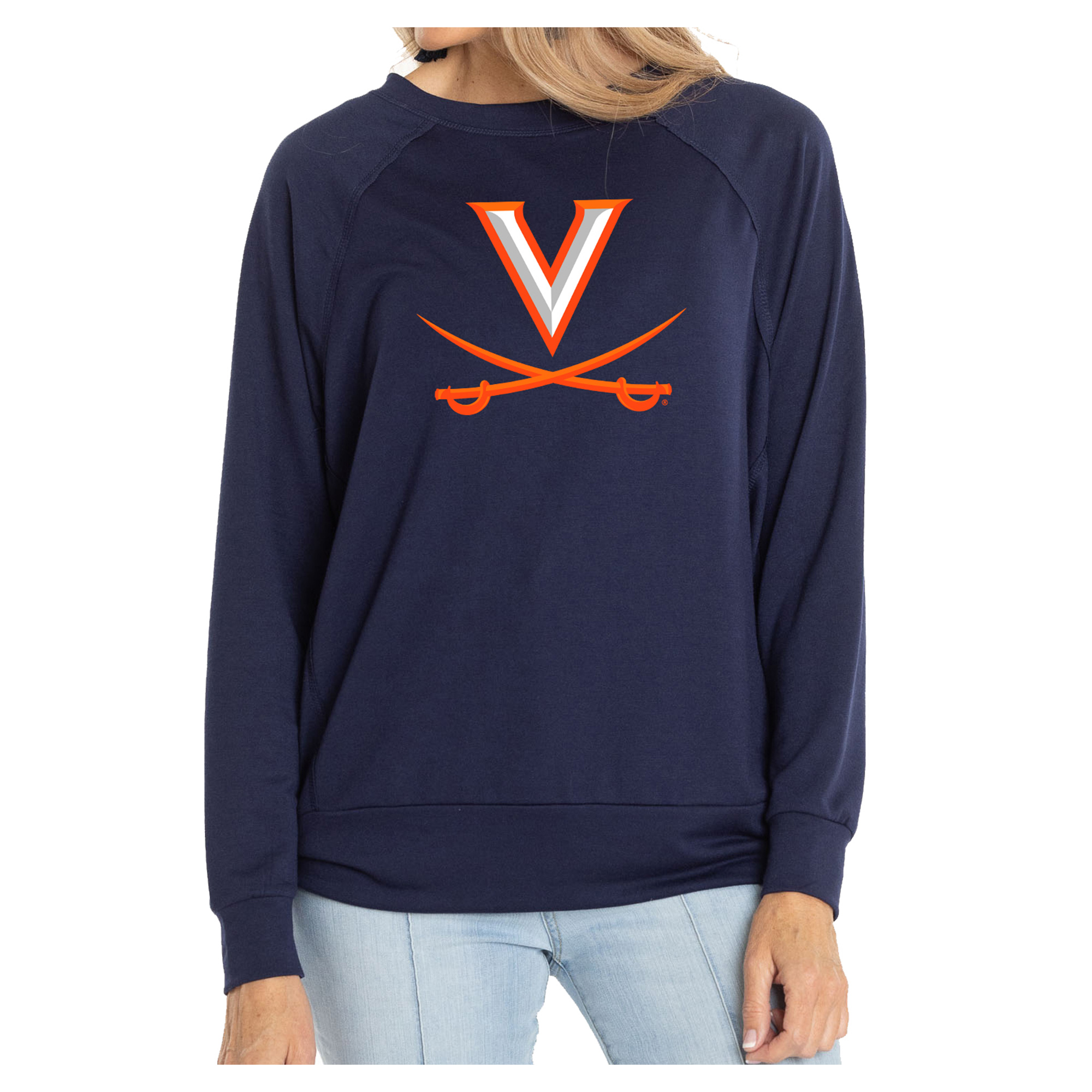 Women’s Flying Colors Apparel Navy Virginia Cavaliers Rylee Raglan Long Sleeve T-Shirt