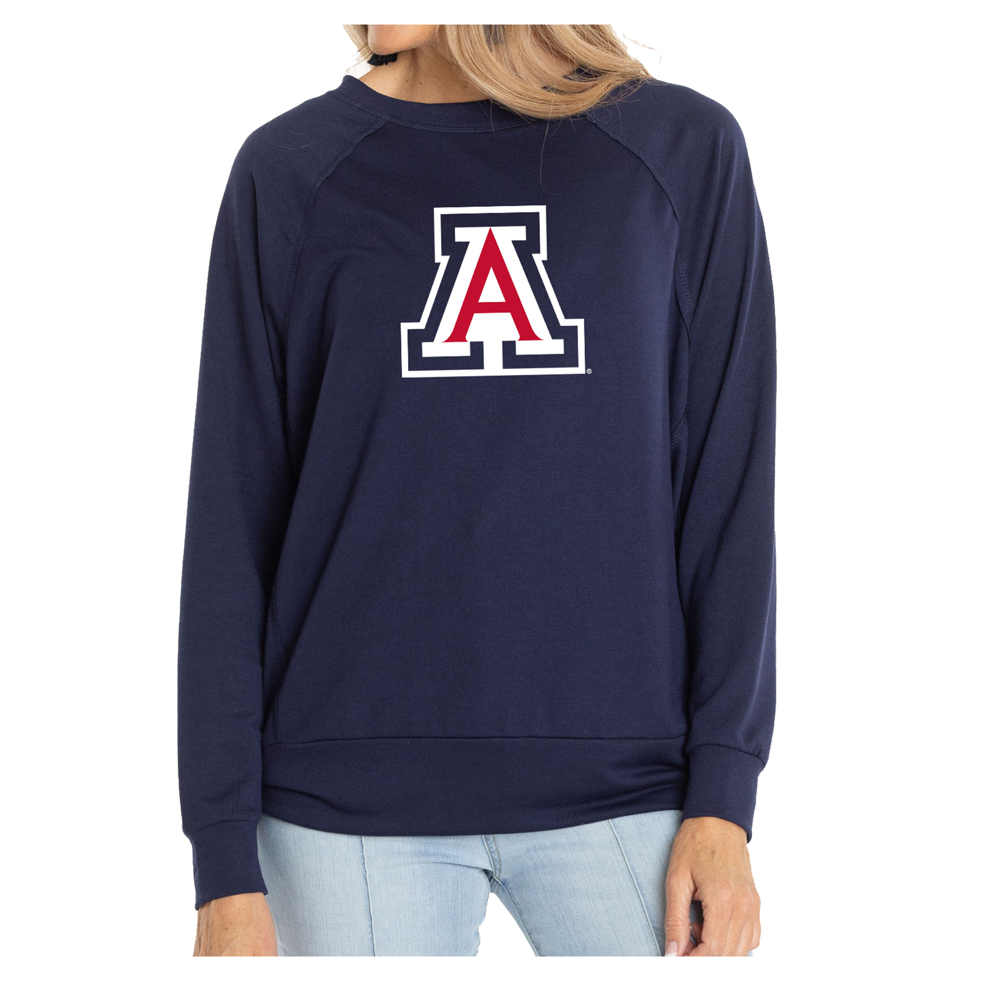Women's Flying Colors Apparel Navy Arizona Wildcats Rylee Raglan Long Sleeve T-Shirt