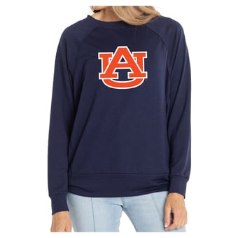 Women's Flying Colors Apparel Navy Auburn Tigers Rylee Raglan Long Sleeve T-Shirt
