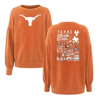Women's Flying Colors Apparel Texas Orange Texas Longhorns Impressions Brooklyn Sweatshirt