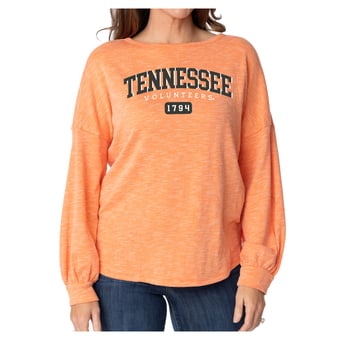 Women's Flying Colors Apparel Orange Tennessee Volunteers Josie Balloon Sleeve Long Sleeve Tunic T-Shirt