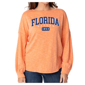 Women's Flying Colors Apparel Orange Florida Gators Josie Balloon Sleeve Long Sleeve Tunic T-Shirt