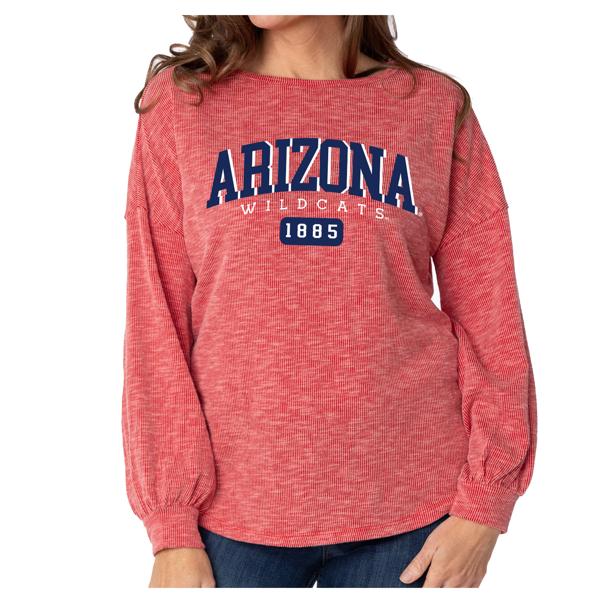 Women's Flying Colors Apparel Red Arizona Wildcats Josie Balloon Sleeve Long Sleeve Tunic T-Shirt