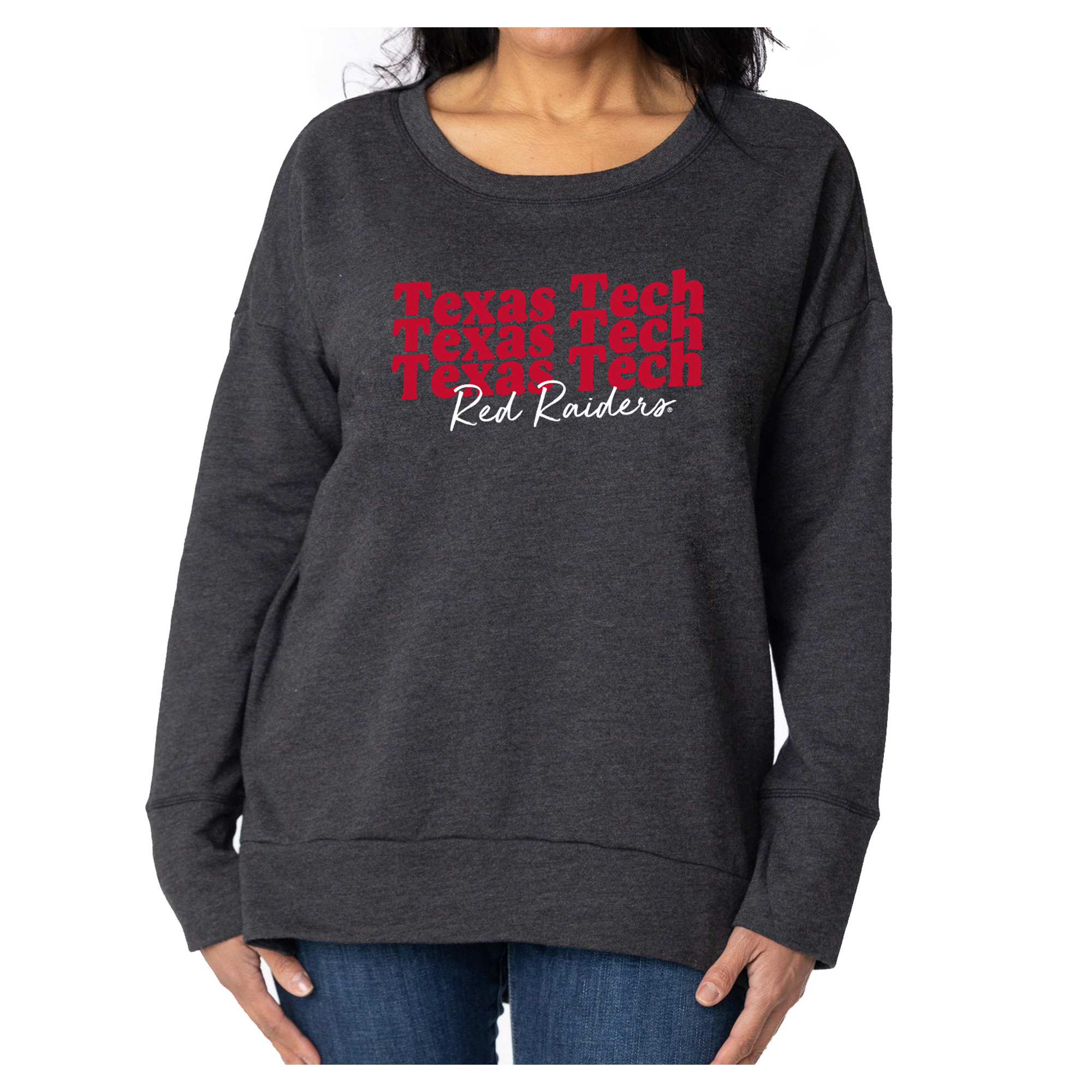 Women’s Flying Colors Apparel Black Texas Tech Red Raiders Marly Side Split Sweatshirt Women’s Flying Colors Apparel Black Texas Tech Red Raiders Marly Side Split Sweatshirt