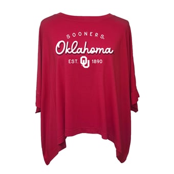 Women's Flying Colors Apparel Crimson Oklahoma Sooners Felicity Flowy T-Shirt
