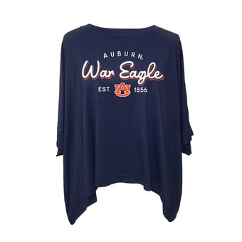 Women's Flying Colors Apparel Navy Auburn Tigers Felicity Flowy T-Shirt