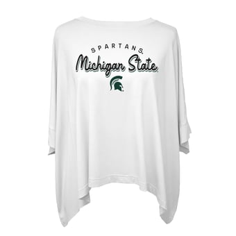 Women's Flying Colors Apparel White Michigan State Spartans Felicity Flowy T-Shirt
