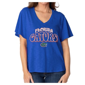 Women's  Royal Florida Gators Fawn Flutter Sleeve T-Shirt