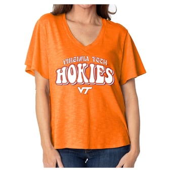 Women's  Orange Virginia Tech Hokies Fawn Flutter Sleeve T-Shirt