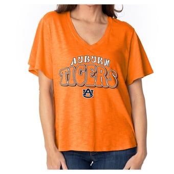 Women's  Orange Auburn Tigers Fawn Flutter Sleeve T-Shirt